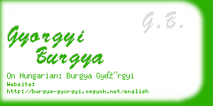 gyorgyi burgya business card